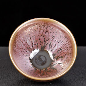 Zhuo Kiln Purple Gold Oil Drip Bundle Mouth Cup